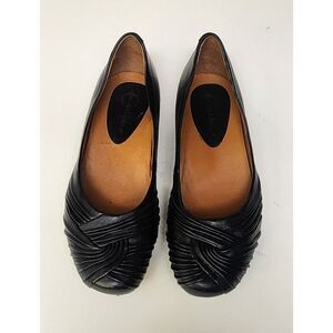 EARTHIES VANYA PEWTER LEATHER FLATS LOAFERS SLIP ONS DRESS SHOES WOMENS SIZE 5B